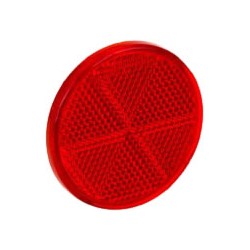 S/ADHESIVE REFLECTORS (60mm ROUND) (RED) (10)