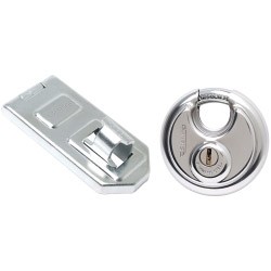 DISCUS PADLOCK (70mm) (120mm HASP & STAPLE)