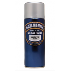 Silver Hammerite Paint (Smooth Finish) (400ml)