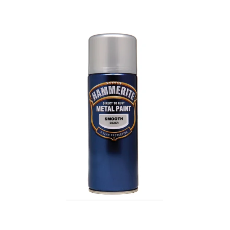 Silver Hammerite Paint (Smooth Finish) (400ml)