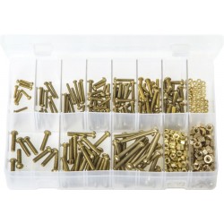 ASSORTED BA (BRASS) MACHINE SCREWS & NUTS (410)
