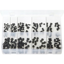 ASSORTED (UNF) BLACK GRUB SCREWS (225)