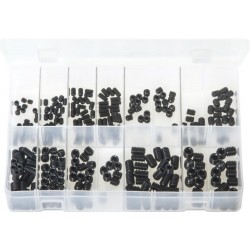 ASSORTED (UNC/BSW) BLACK GRUB SCREWS (275)