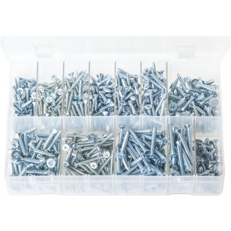 ASSORTED COUNTERSUNK POZI SELF TAPPING SCREWS (550)