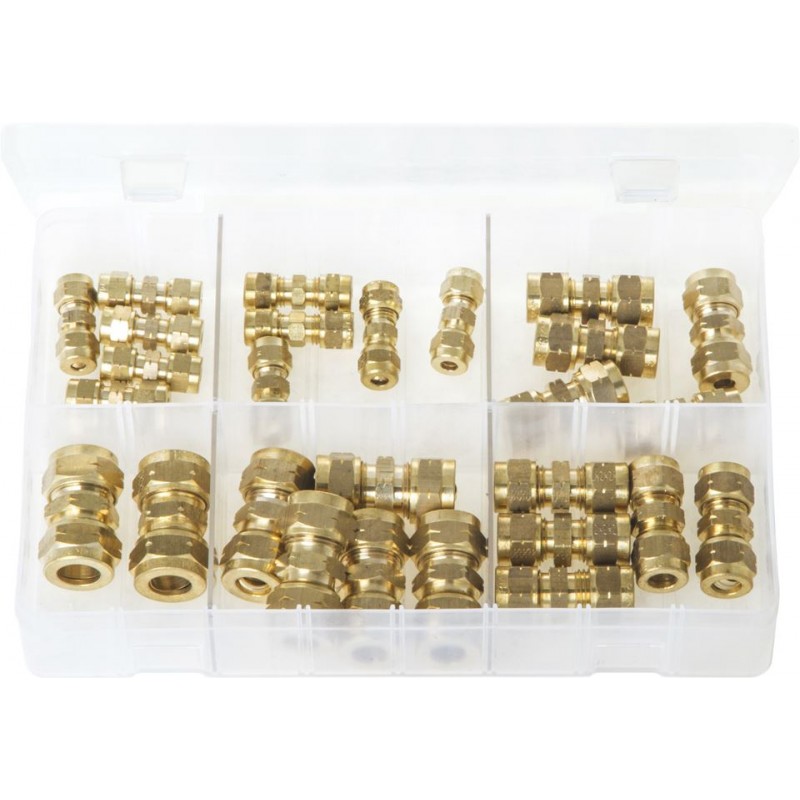 ASSORTED (METRIC) BRASS TUBE COUPLINGS (27)*