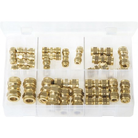 ASSORTED (METRIC) BRASS TUBE COUPLINGS (27)*