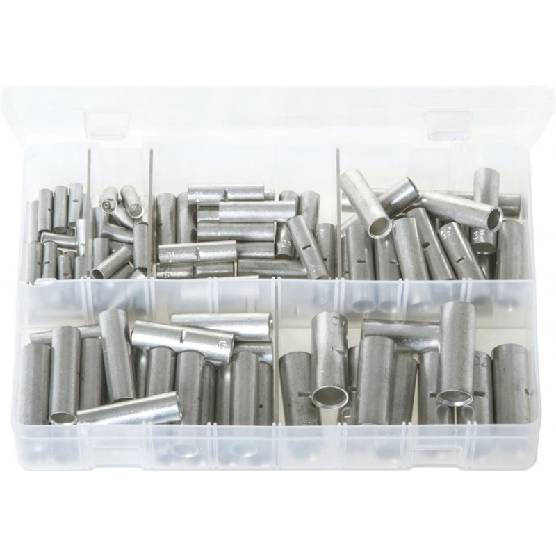 ASSORTED COPPER TUBE BUTT CONNECTORS (110)