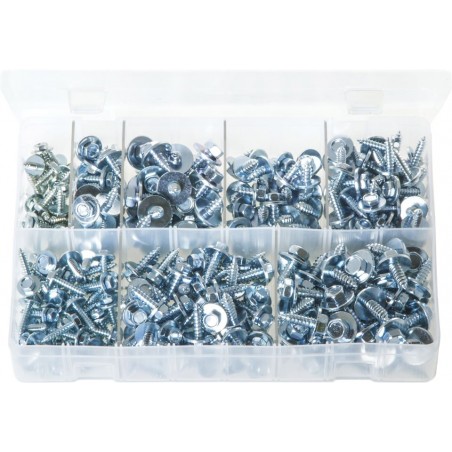 ASSORTED SHEET METAL SCREWS WITH CAPTIVE WASHERS (300)