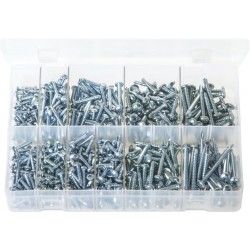 ASSORTED PHILLIPS PAN HEAD SELF-DRILL SCREWS (500)