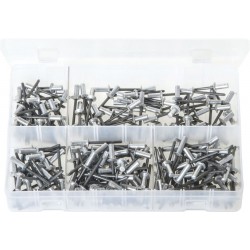 ASSORTED ALUMINIUM SEALED RIVETS (200)