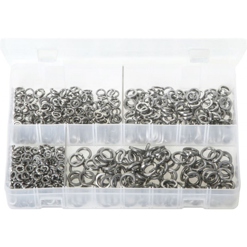 ASSORTED A2 ST/STEEL SPRING WASHERS (650)