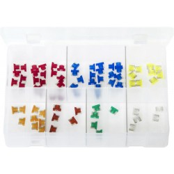 ASSORTED LITTLEFUSE LOW PROFILE MINI BLADE FUSES (75)*