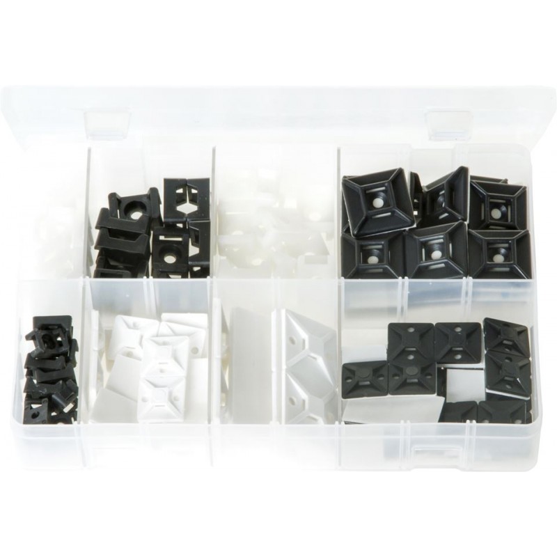 ASSORTED CABLE TIE BASES & MOUNTS (120)