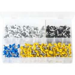 ASSORTED NUMBER PLATE FASTENERS (PLASTIC HEAD) (260)