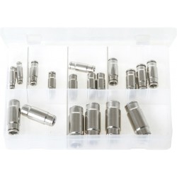 ASSORTED (MERIC) BRASS STRAIGHT PUSH-FIT COUPLINGS (18)*