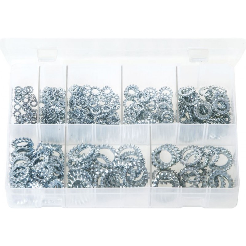ASSORTED EXTERNAL SERRATED LOCK WASHERS (440)