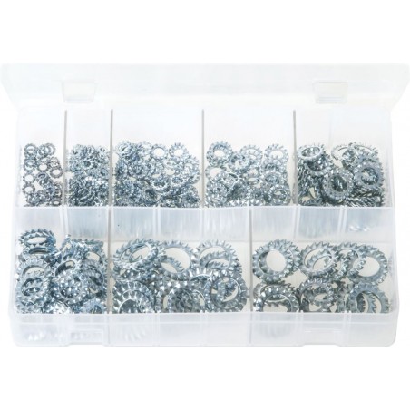 ASSORTED EXTERNAL SERRATED LOCK WASHERS (440)