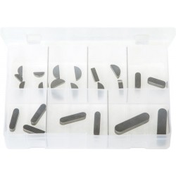 ASSORTED (METRIC) WOODRUFF KEYS & KEY STEEL (24)