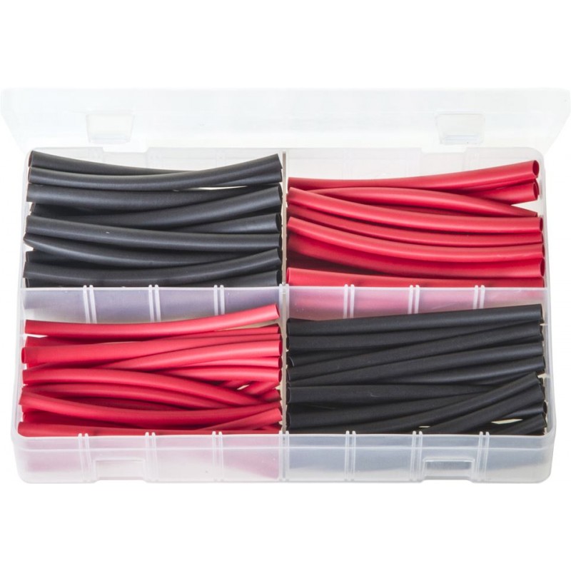 ASSORTED HEATSHRINK TUBING (100mm RED/BLACK) (100)