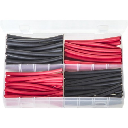 ASSORTED HEATSHRINK TUBING (100mm RED/BLACK) (100)