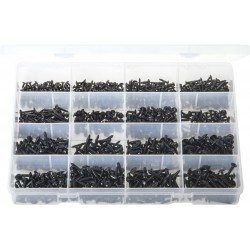 MAXI BOX' BLACK FLANGED SELF TAPPING SCREWS (1250)