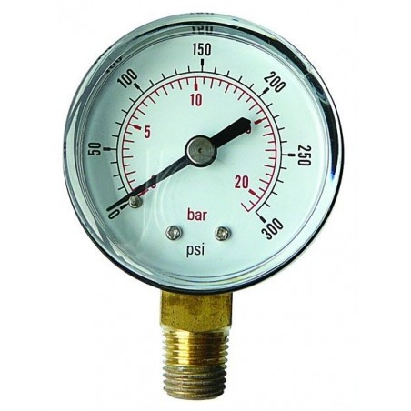 1/4" BSP PRE.. GAUGE BOTTOM ENTRY (0-10BAR) 50mm face