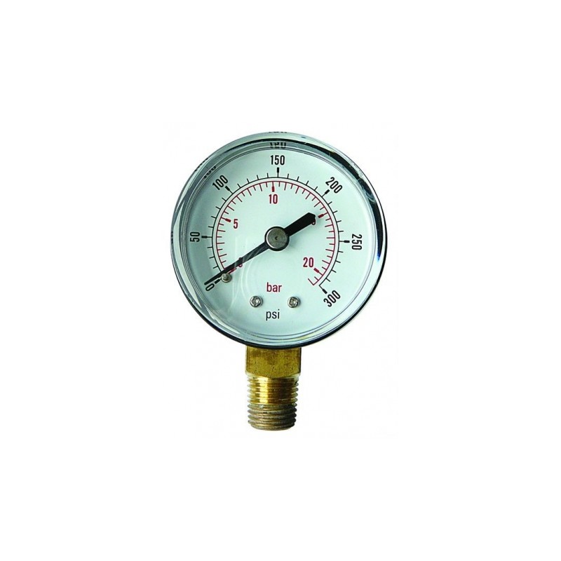 1/4" BSP PRE.. GAUGE BOTTOM ENTRY (0-14BAR) 50mm face