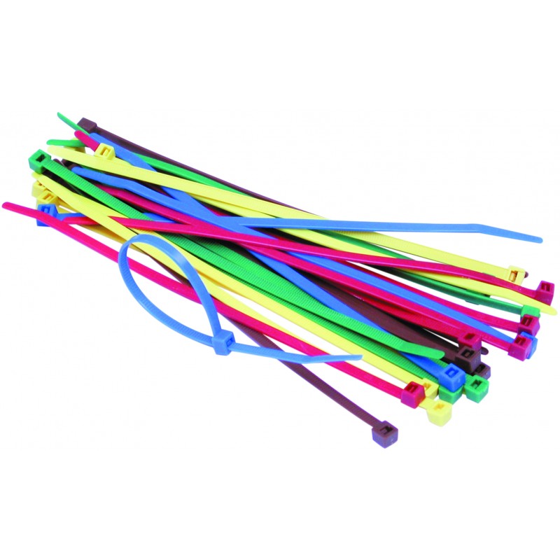 ASSORTED 8” COLOURED C/TIES