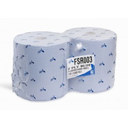 2PLY BLUE FLOORSTAND PAPER ROLLS (280mm x 370mtrs) (2)