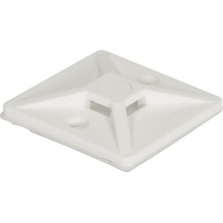 CABLE TIE BASES (SUITS TIES UPTO 4.5mm) (NATURAL) (50)