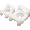 SCREW MOUNTABLE CABLE TIE SADDLES (9.0mm) (NATURAL) (50)