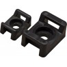 SCREW MOUNTABLE CABLE TIE SADDLES (4.8mm) (BLACK) (50)