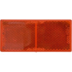 S/ADHESIVE REFLECTORS (100 X 50mm) (RED) (10)