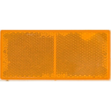 S/ADHESIVE REFLECTORS (100 X 50mm) (AMBER) (10)