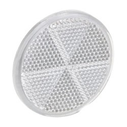 S/ADHESIVE REFLECTORS (60mm ROUND) (WHITE) (10)