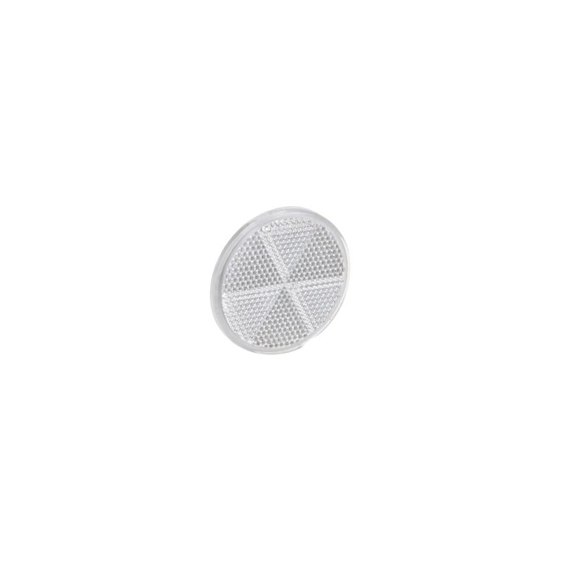 S/ADHESIVE REFLECTORS (60mm ROUND) (WHITE) (10)