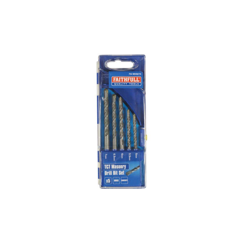 STANDARD MASONRY DRILL SET (5 PIECES) (5 - 7mm)