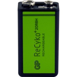 9V GP RECYKO+ H/D RECHARGABLE BATTERIES (1)