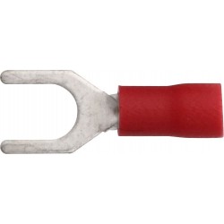 3.2mm (FORK) TERMINALS (RED) (3.2mm) (100)