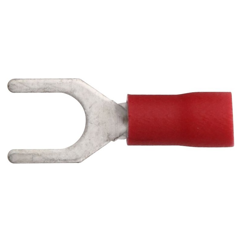 4.3mm (FORK) TERMINALS (RED) (4.3mm) (H/D) (100)
