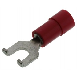 4.3mm (FORK) TERMINALS (RED) (4.3mm) (CLAW) (100)