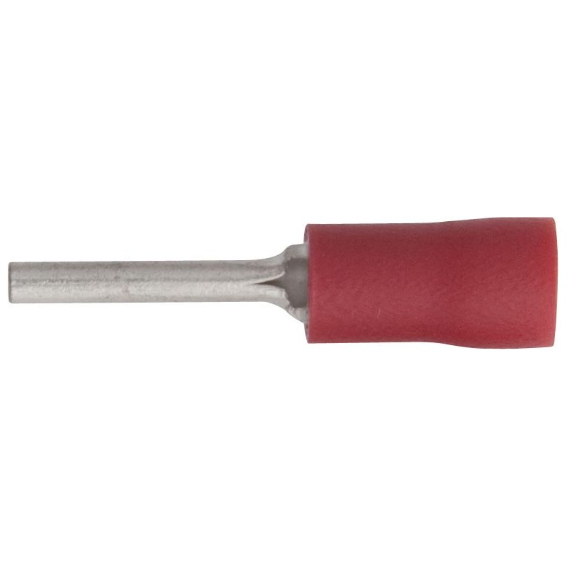 12mm (ROUND PIN) TERMINALS (RED) (12mm) (100)
