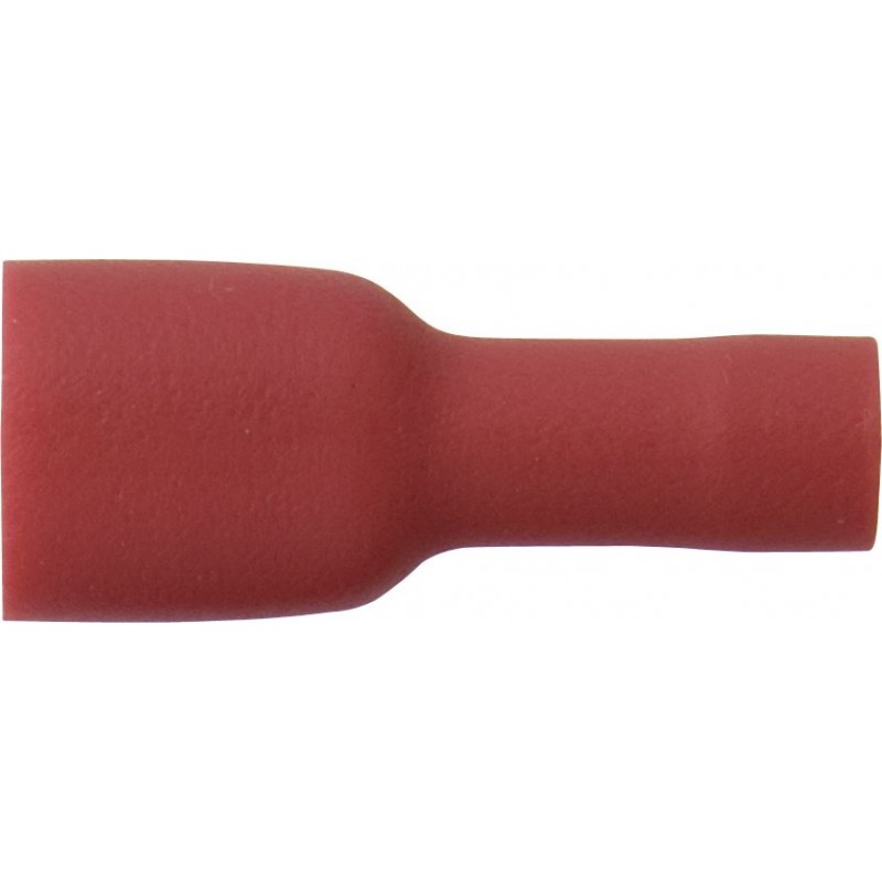 3.2mm (PUSH ON) FEMALE TERMINALS (RED) (3.2mm) (F/INSUL) (100)