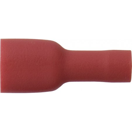 3.2mm (PUSH ON) FEMALE TERMINALS (RED) (3.2mm) (F/INSUL) (100)