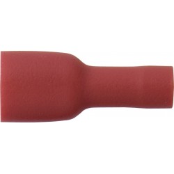 5.0mm (PUSH ON) FEMALE TERMINALS (RED) (5.0mm) (F/INSUL) (100)