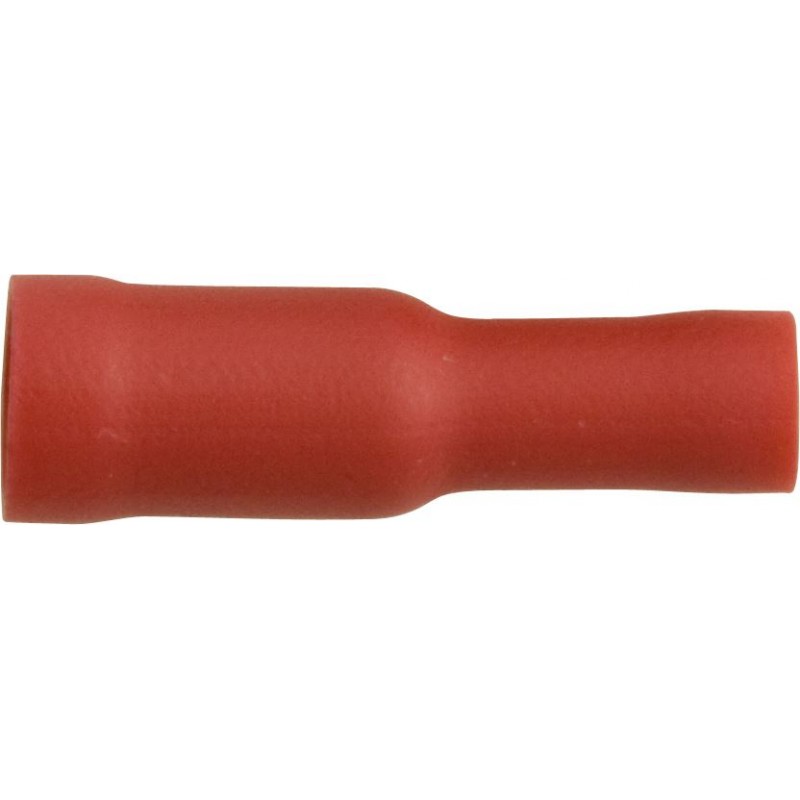 4.65mm (BULLET) FEMALE TERMINALS (RED) (4.65mm) (100)