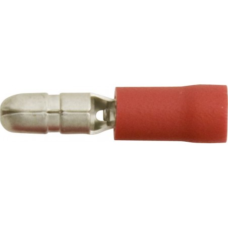4.0mm (BULLET) MALE TERMINALS (RED) (4.0mm) (100)