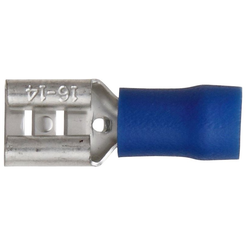6.7mm (PUSH ON) TERMINALS (BLUE) (100)