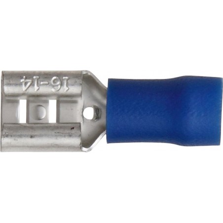 6.7mm (PUSH ON) TERMINALS (BLUE) (100)