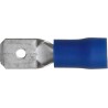 4.8mm (SPADE) MALE TERMINALS (BLUE) (100)
